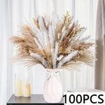 bouquet fleurs séchées naturel herbe pampa queues lapins décoration intérieure mariage anniversaire rustic chic