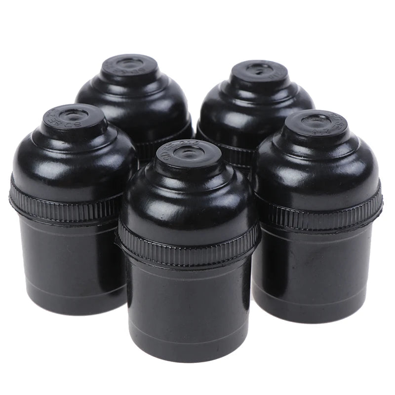 adaptateurs ampoules e27 noirs modernes vis fixation pack piècesABS
