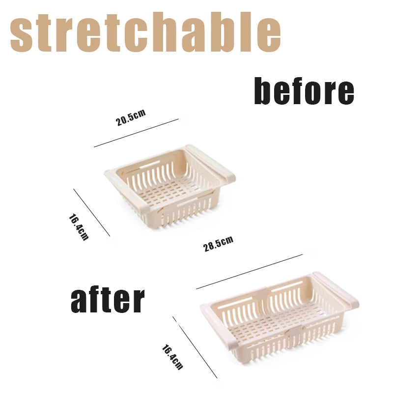 paniers rangement blanc rose bleu perforés modernes clips réfrigerateur storage rack adjustable cuisine