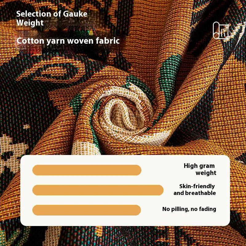 couverture canapé marron motif animalier polyester lavable extérieur intérieur moderne ethnique