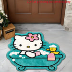 tapis dessin animé hello kitty multicolore antidérapant résistant salle bain maison intelligente couloir