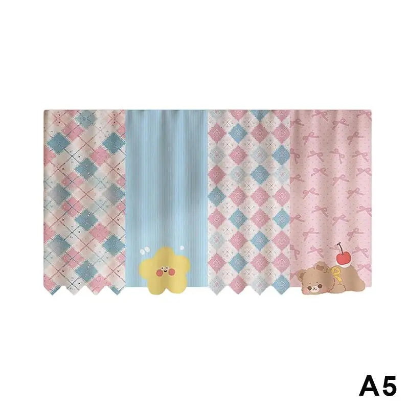 rideau multicolore rayures pois motifs animaux moderne enfant insolite cuisine chambre sans perçage