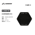 tapis sol résistant feu barbecue plein air isolant double face hexagonal noir métalliques