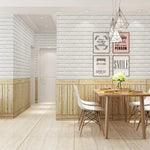 panneau decoratif mural blanc texture brique adhésif resistant eau 70x100cm moderne
