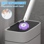 brosse toilette jetable adhésive bleu violet blanche moderne antibactérienne rechargeable universelle