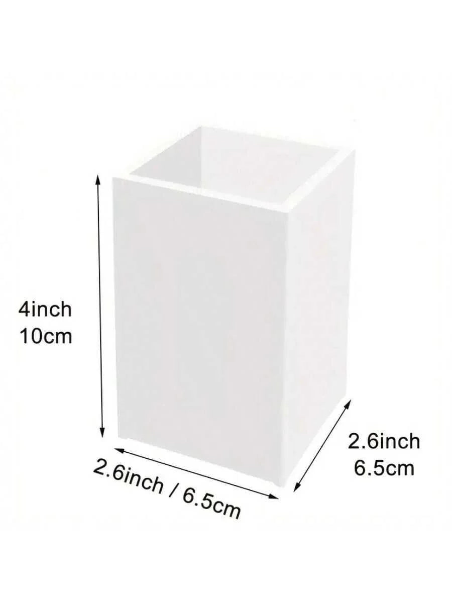 boîte rangement pinceaux maquillage acrylique noire blanche moderne