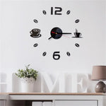 horloge murale moderne décoration horloge numérique rouge noir doré argent éléments détachables assemblage facile