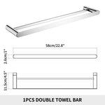 porte serviettes mural double acier inoxydable noir argenté doré moderne électroplaqué fixations serviettes