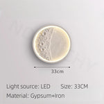 lampe murale blanc plâtre lunaire minimaliste éclairage led moderne fixée mur 2000 82000 lumens
