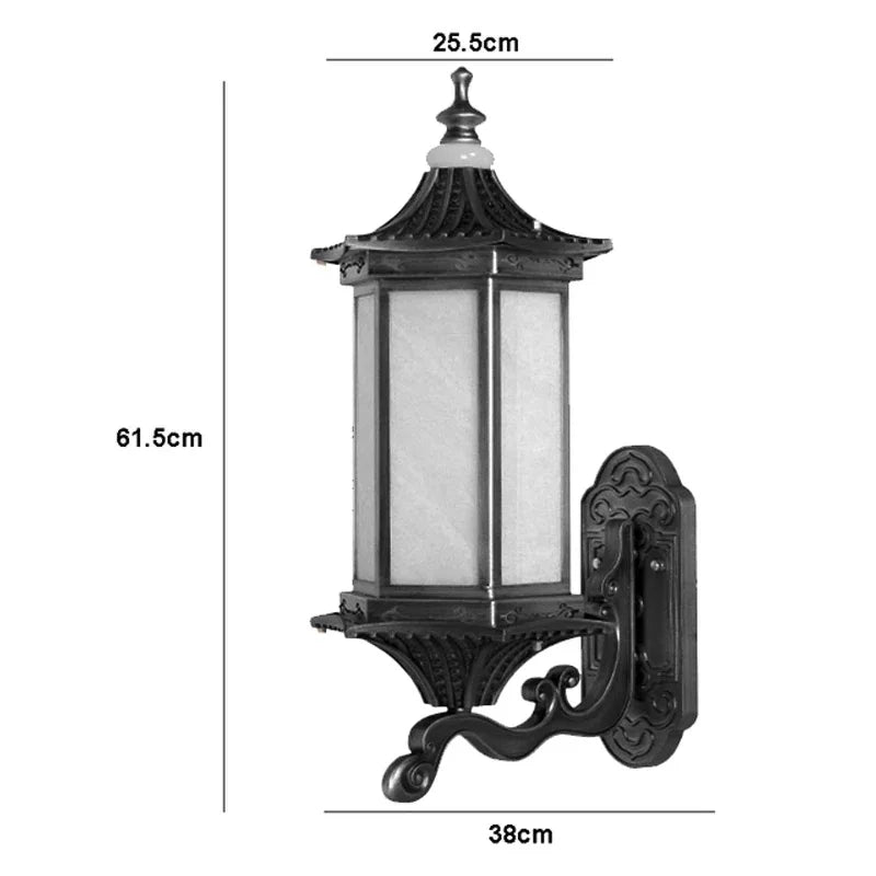 lampe murale classique vintage noir texture métallique fixée mur éclairage industriel chambre salle manger