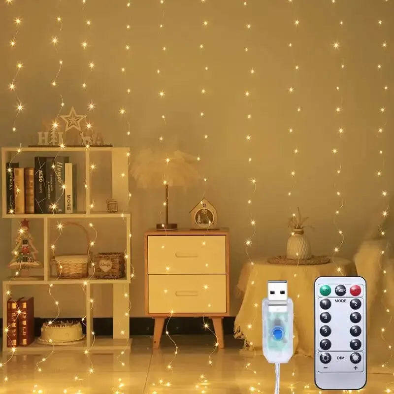 guirlande lumineuse usb blanc chaud multicolore moderne diy 300leds 200leds 100leds adaptable chambre festivités