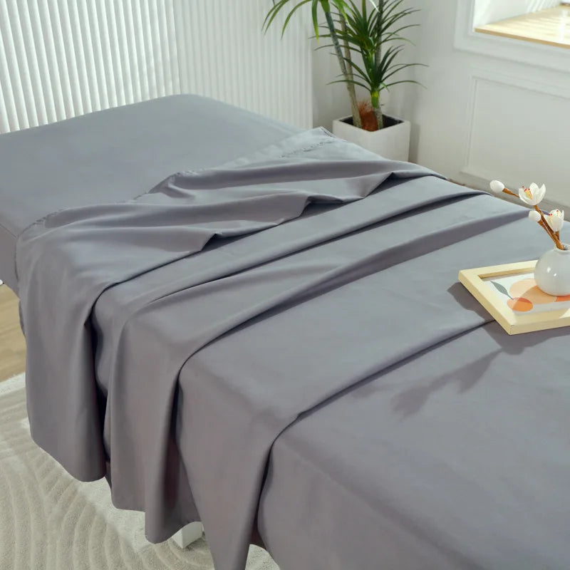 nappe table massage noir tissu uni minimaliste professionnelle 60x185cm aspect lisse sans trous