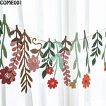guirlande festive fleurs multicolores anniversaire mariage décoration papier texturé moderne