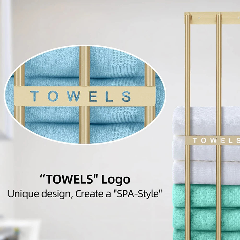 Porte-serviettes design moderne couleur Argent installé dans une salle de bain