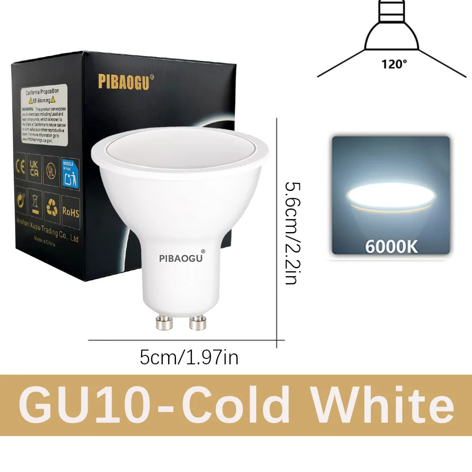 ampoules led gu10 blanc chaud neutre variable 3w 6w 9w 12w sans scintillement moderne