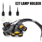 support ampoule e27 noir ip67 cable cuivre 10cm 20cm 30cm 50cm 100cm 200cm pvc