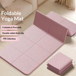 tapis yoga pliable rose corail motif géométrique moderne 80cm 183cm tpe FITNESS yoga maison