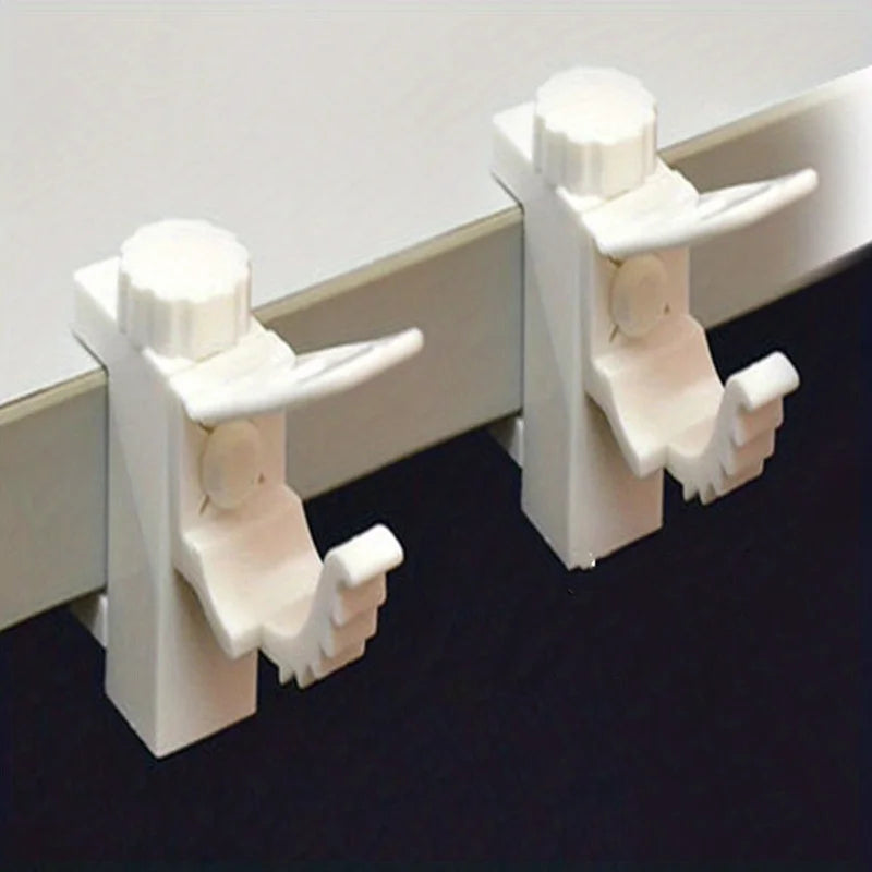 supports rideau blancs modernes clips tige support facile durable maison deux pièces