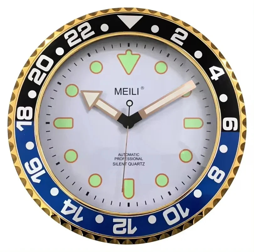 horloge murale moderne quartz aiguille vert noir bleu salon chambre