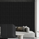 panneaux muraux décoratifs 3d noirs modernes 11.8x11.8 inches pack 30 imperméables pvc