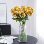 décoration intérieure moderne roses artificielles multicolores brillantes adhésif vase