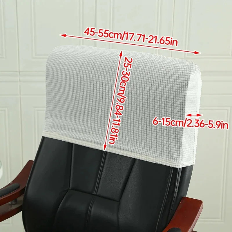 Housse élastique anti-poussière pour chaise de bureau vue de côté