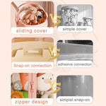 boîtes rangement jouets transparentes moderne rose clair pliables multifonctions organisation enfants storage zipper toy