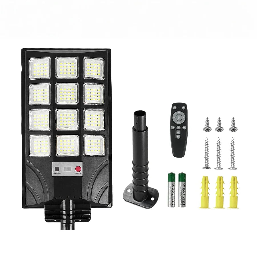 lampe solaire moderne détecteur mouvement 2000w ip67 étanche noir abs ledextérieur