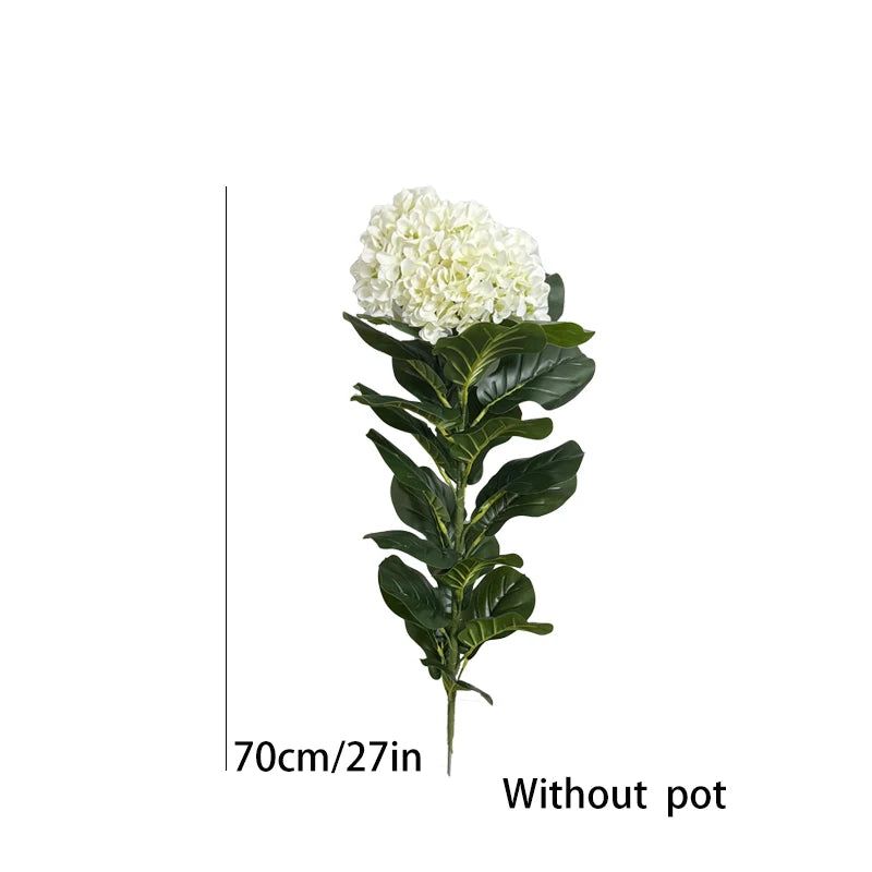 plante artificielle hortensia blanc vert moderne pot décoration intérieure réaliste