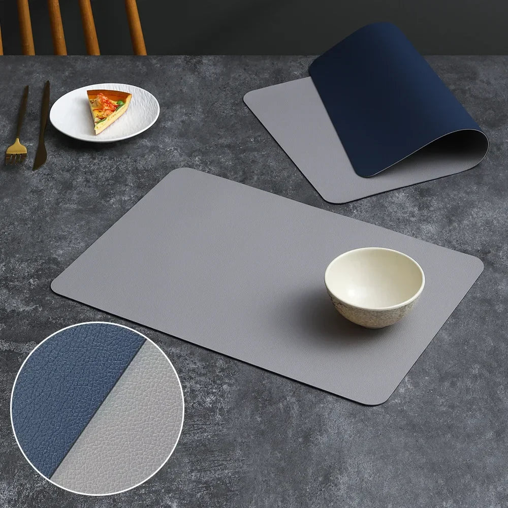 tapis table rectangulaire simili cuir moderne imperméable salle manger élégante