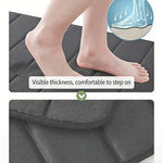tapis toilette gris moderne antidérapant absorbant texture douce 50cm 40cm