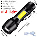 torche led rechargeable 2000lm anti choc affichage numerique lumiere intense campingurgence