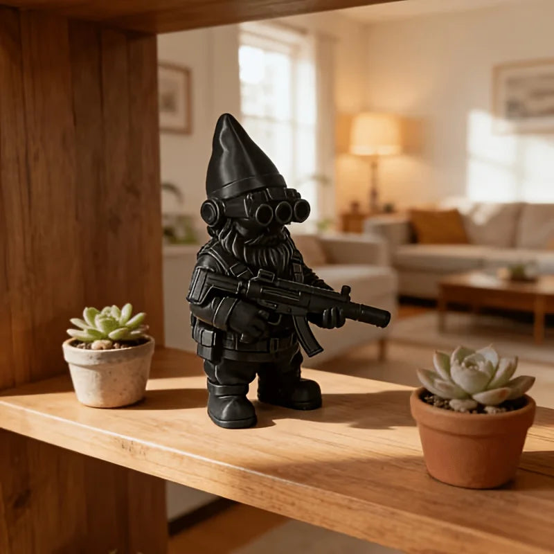 statuette lutteur noir mat moderne intérieur extérieur sans électricité