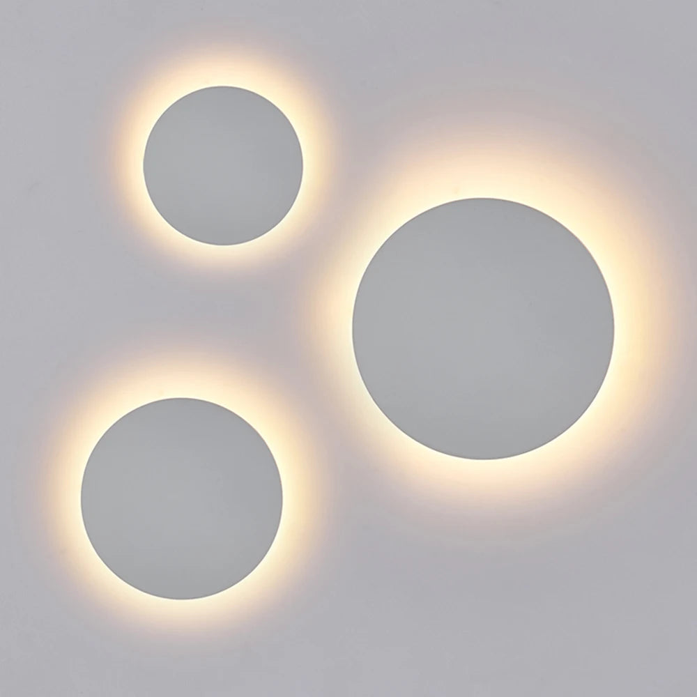 applique murale led moderne or noir gris clair ronde carrée lumineuse minimaliste chambre salon