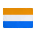 drapeau bannière historique orange blanc bleu rayures laiton décoration murale moderne polyester super tex