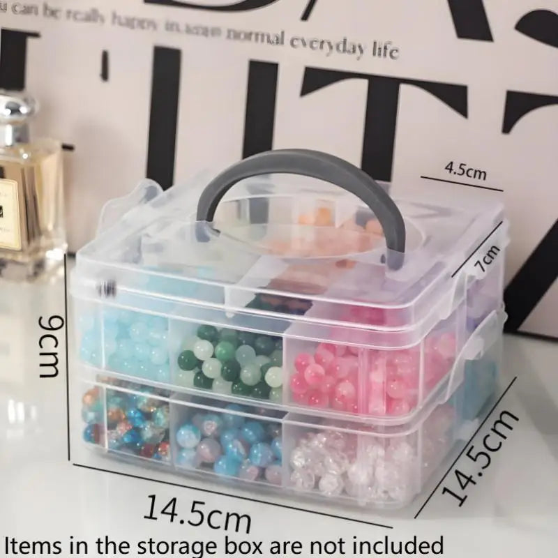 boîtes rangement bijoux transparentes plastique lisses pratiques modernes poignées détachables couleurs fil cuivre ciseaux