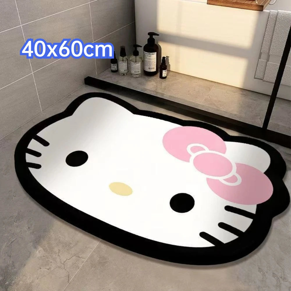 tapis bain antidérapant absorbant rapide séchage rapide motif hello kitty kawaii décoratif tapis doux