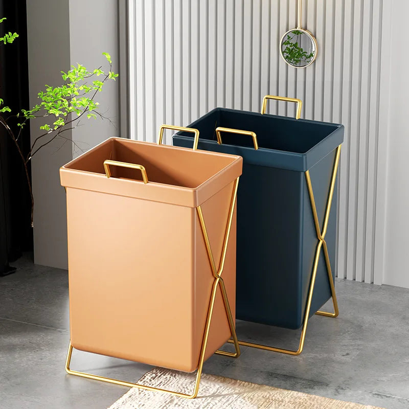 panier linge pliable orange gris bleu marine moderne pu doré tissuintérieur respectueuxenvironnement