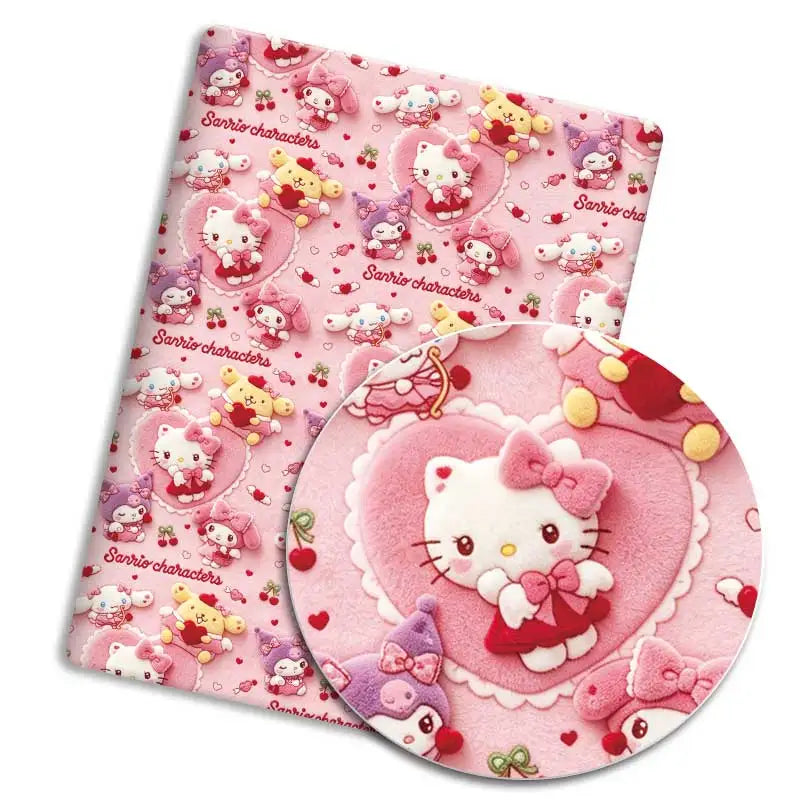 coussin kawaii personnages mignons pompompurin hello kitty my melody jaune rose bleu clair