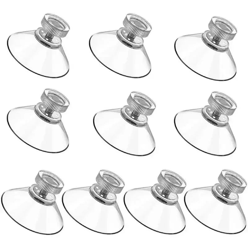 crochets ventouse transparents moderne 41mm 32mm 53mm pvc rond lisse fixations fenetre 10pièces