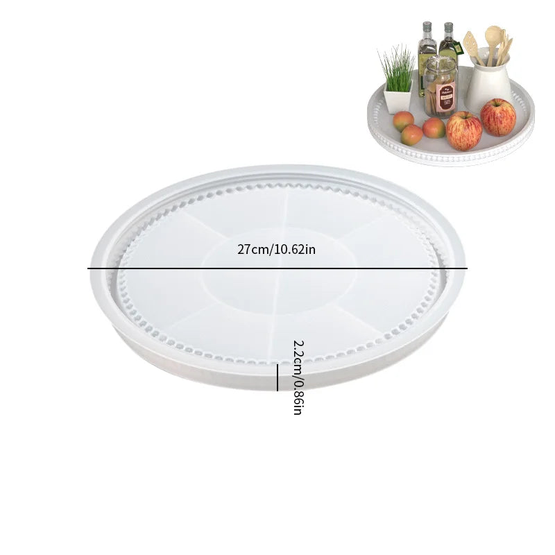 moule silicone plateau rond décoration intérieure vase transparent figurines bohème minimaliste
