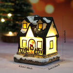 décoration noël lumineuses mini maisons résine brique tuiles colorées festive