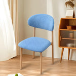 housse chaise coton polyester vert bleu rose moderne ligne diagonale taille