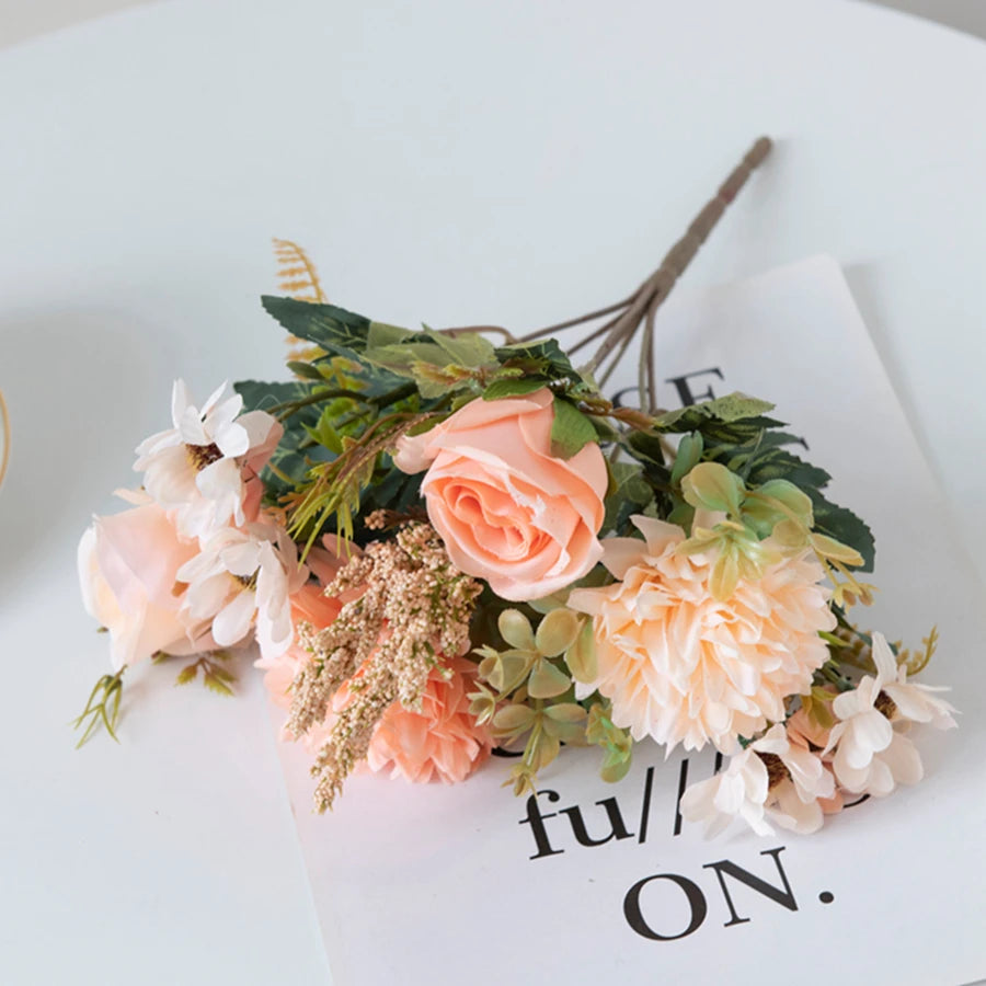 décoration intérieure bouquet fleurs artificielles modernes élégantes mariage anniversaire baby shower