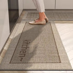 tapis sol cuisine lin gris moderne tissé absorbant antidérapant résistant usure lavable intérieur