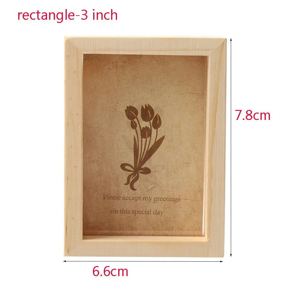 cadres photo bois transparent minimaliste rustique nature deco intérieure vintage feuilles sèches