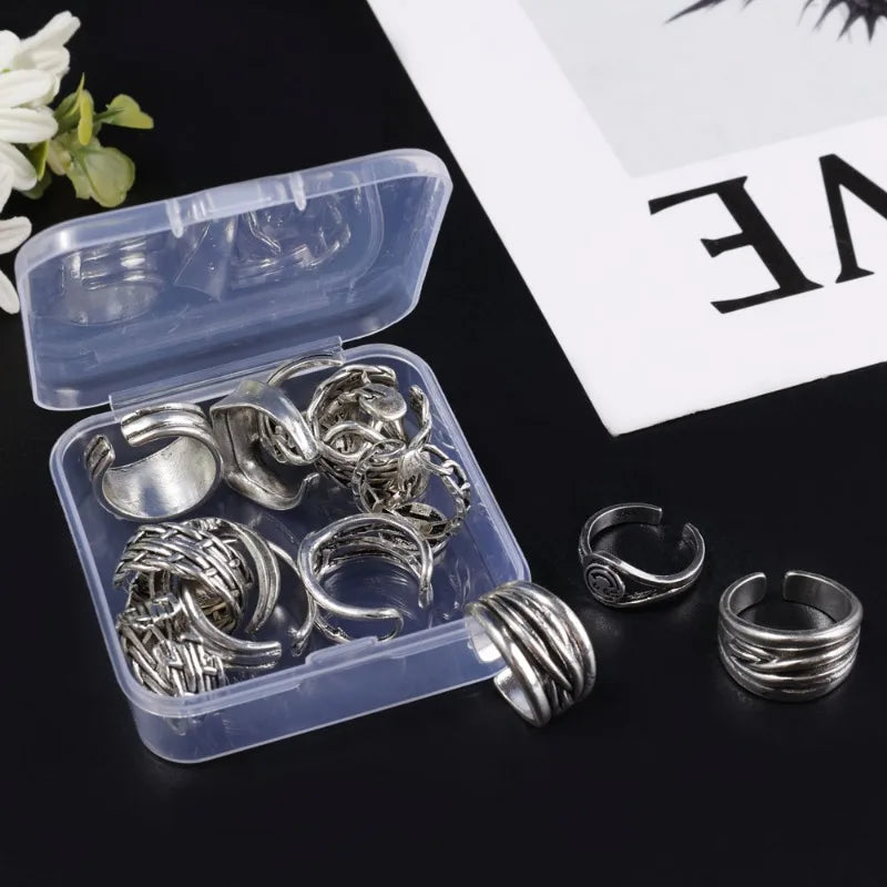 boîtes rangement transparentes clips pratique modernes 20 pièces bijoux boucles oreilles