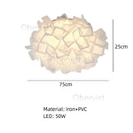 lampe suspension blanc forme géométrique moderne plaque fixation flux lumineux intelligent certification sécurité
