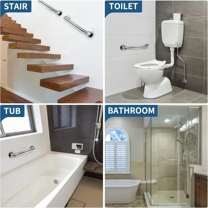 barre sécurité antidérapante acier inoxydable moderne porte serviettes salle bain douche baignoire toilettes 30cm