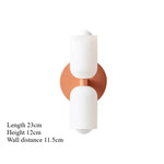 applique murale moderne deux têtes éclairage blanc vert olive rond minimaliste fixée mur 23cm